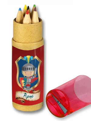 Knight Colored Pencils new, set of 10 with name