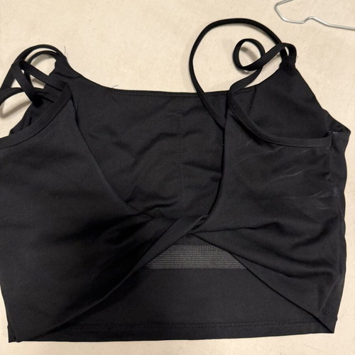 Black top with padding, size XS