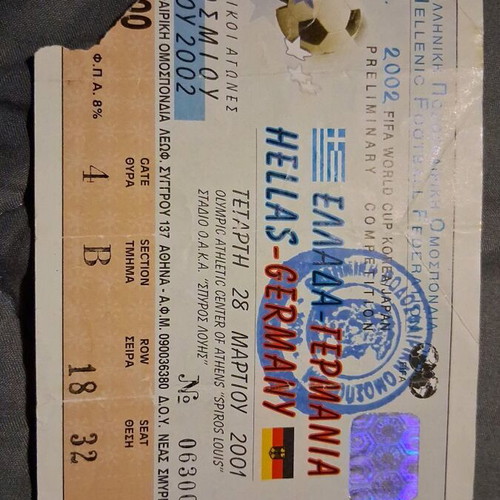 Used old collectible sports tickets