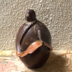 Ceramic vase with Peruvian dancer used, handmade