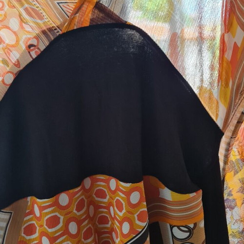 Le Vertige Retro 70s Mini Dress Tunic with Bell Sleeves Size S