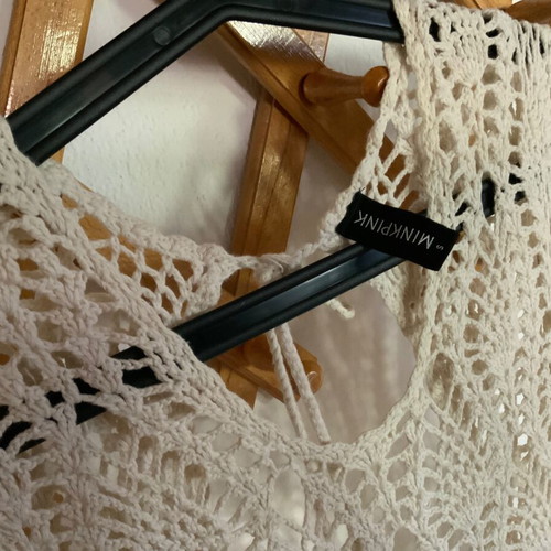 Knitted white one-piece shorts Minkpink used, size Small