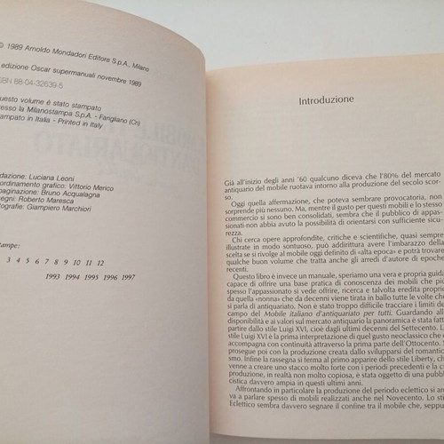 Il Mobile Italiano D'Antiquariato per tutti book like new, Italian