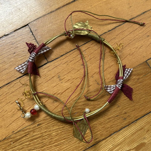 Metal decorative wreath used