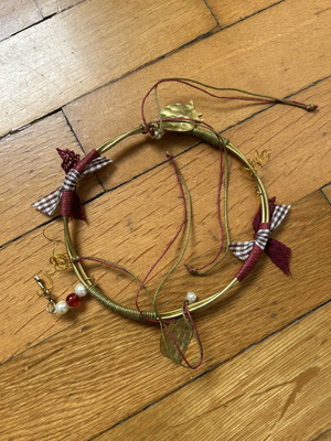Metal decorative wreath used
