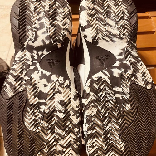 Adidas shoes like new, black and white, size US 13 / EU 48