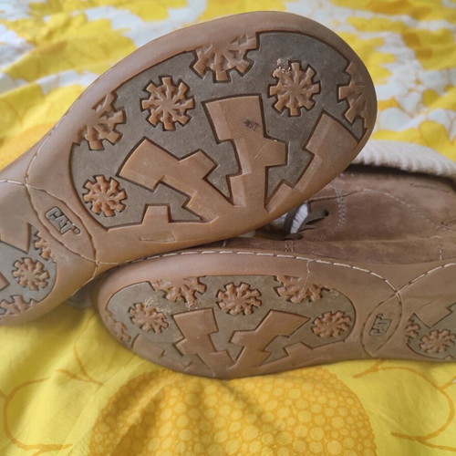 Caterpillar leather ankle boots like new, size 38, beige brown