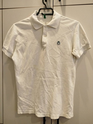Benetton white polo shirt like new