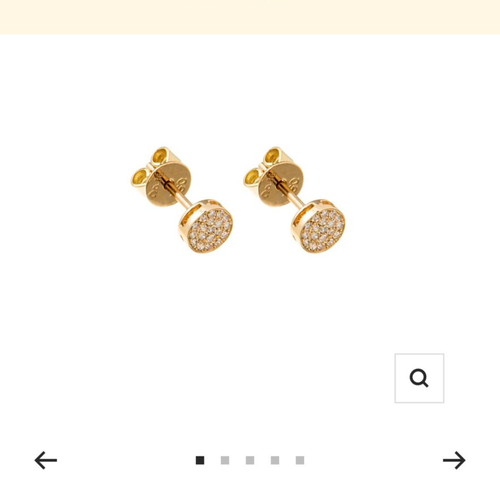 Anatol Diamond Covered Stud Earrings 18K Rose Gold like new