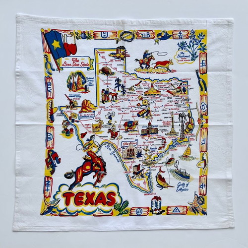 Texas map kitchen towel new 100% cotton