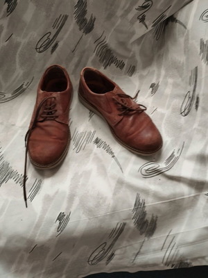 Men's leather brown scarpe used, size 43, made in Italy