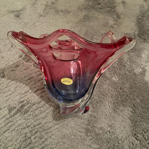 Bohemia Crystal Original Rainbow Bowl Like New