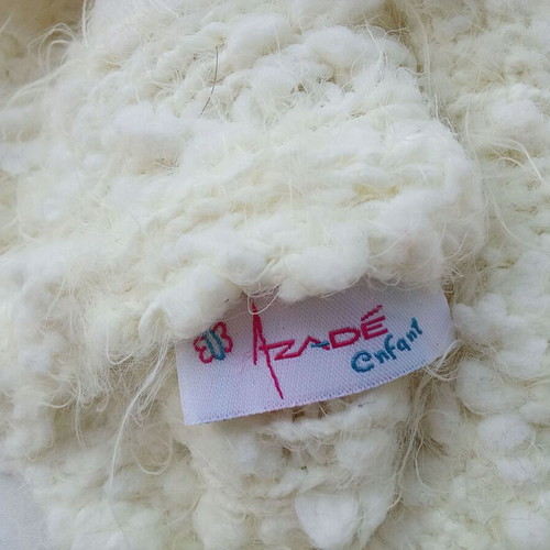 Azadé enfant knitted baby hat like new, winter, cream