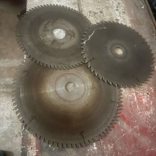 Radial wood cutting discs used, pack of 3