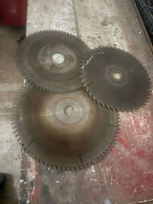 Radial wood cutting discs used, pack of 3
