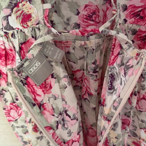 Asos Maxi Dress with Floral Pattern and Balloon Sleeves like new