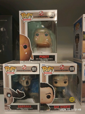 Funko Pop Ghostbusters 3 τεμάχια καινούργια 1509 1510 1511 Ray Stantz Pukey Garraka