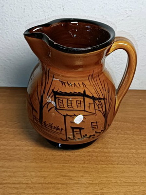 Clay jug used with damages