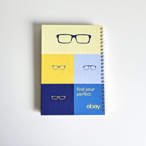 eBay Spiral Notebook with Hard Cover 21x16 cm new