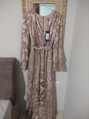 Long evening dress Rich girl boudoir new, size S, beige pink