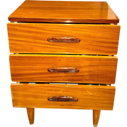 Mid Century Nightstand solid wood used