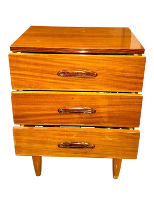 Mid Century Nightstand solid wood used