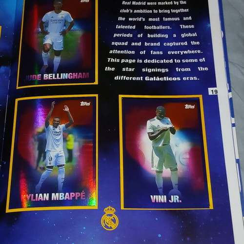 Real Madrid sticker album with 150 stickers