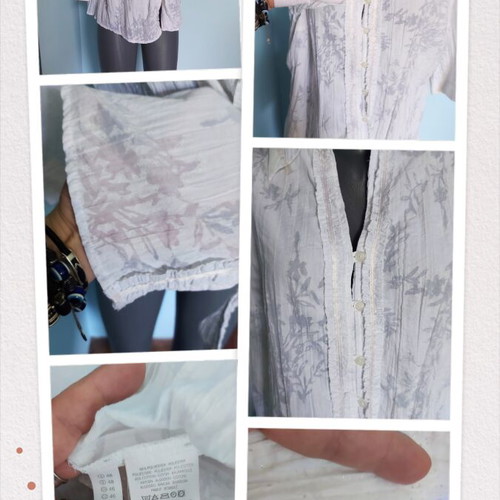 C&A CANDA women's shirt with transparent floral print