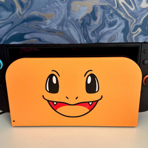 Nintendo Switch 2 dock cover with 3D Charmander design