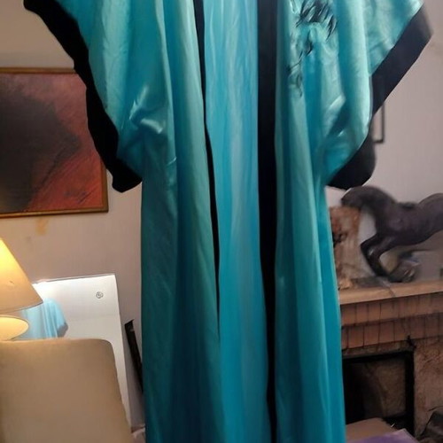 Roberta Lingerie Turquoise Sheer Robe used, one size large