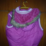 Fuchsia Sleeveless Jacket used, size Medium-Large