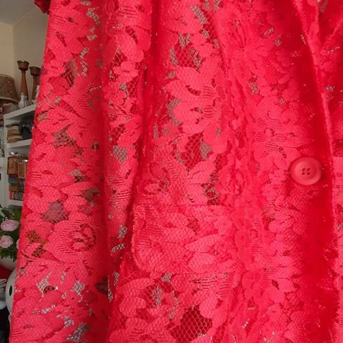 Lace jacket new, red-wine color with shoulder pads