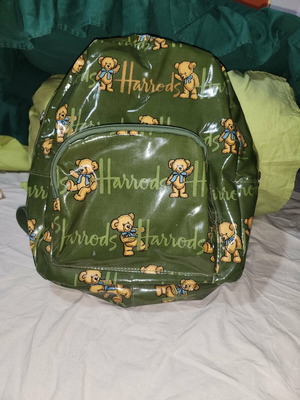 Harrods σακίδιο πλάτης σαν καινούργιο με teddy bears σε πράσινο