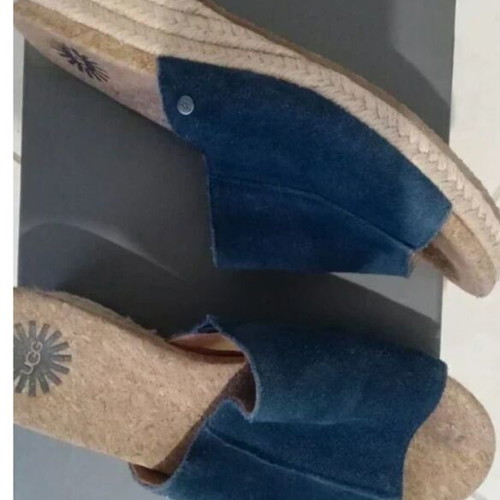 Ugg slippers used, size 36, blue espadrille style