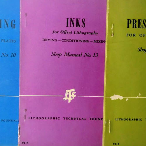 Three Lithographic Technical Foundation Manuals 1945 used