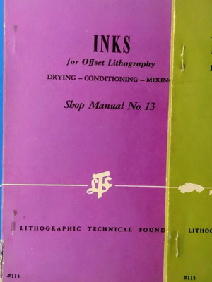 Three Lithographic Technical Foundation Manuals 1945 used