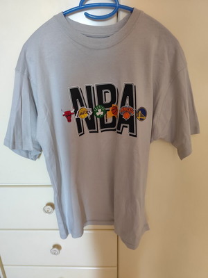 Zara NBA T-shirt like new, gray and beige, girls 13-14 years