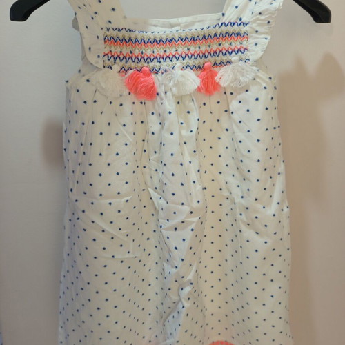 Energiers summer dress for 5 years like new, white and blue