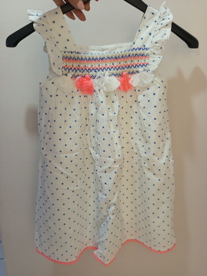 Energiers summer dress for 5 years like new, white and blue