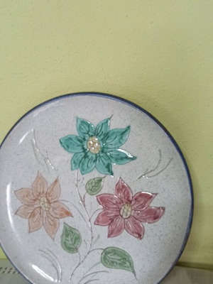 Handmade ceramic plate vintage like new