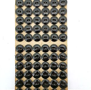 Κουμπιά κοκάλινα μαύρα εποχής 1960