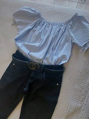Striped summer blouse used, one size