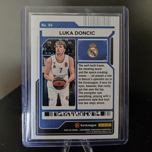 Luka Doncic Panini Euroleague Contenders Basketball Card 2025-26 like new