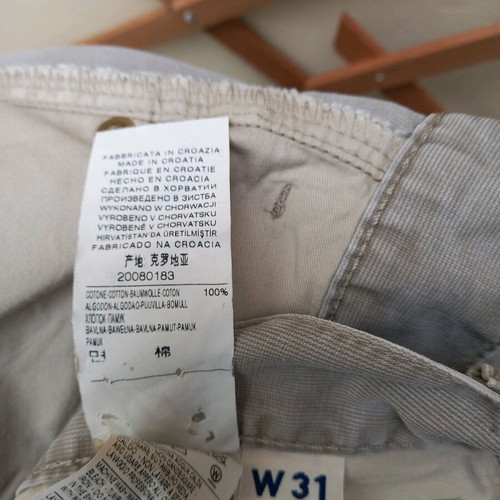 Benetton men's pants used, gray, slim fit