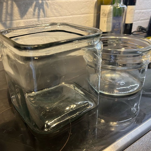 Glass vases like new, set of two