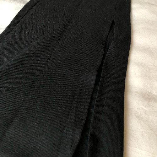 Women's short blouse and skirt set like new, black