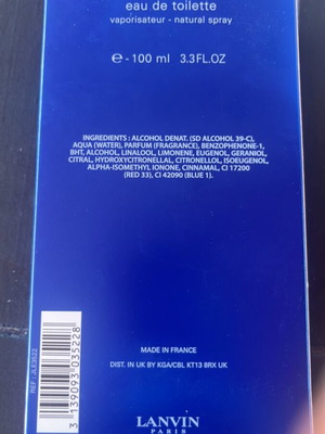 Lanvin Oxygene Homme Eau de Toilette 100ml new, authentic