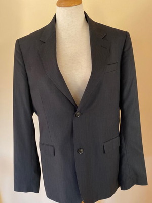 Authentic Moschino Men's Jacket black with gray stripe, like new, size 52