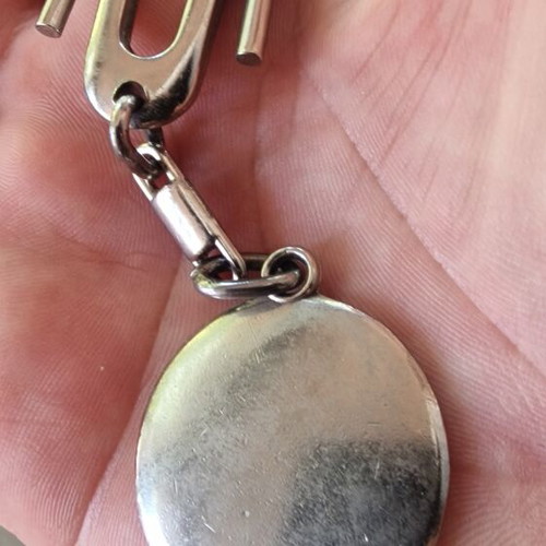 Alfa Romeo vintage keychain with enamel used