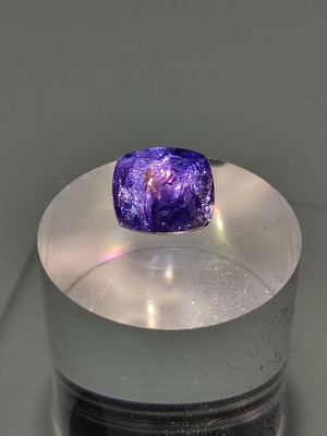 Tanzanite 7.28 carat emerald cut new with IGE certification